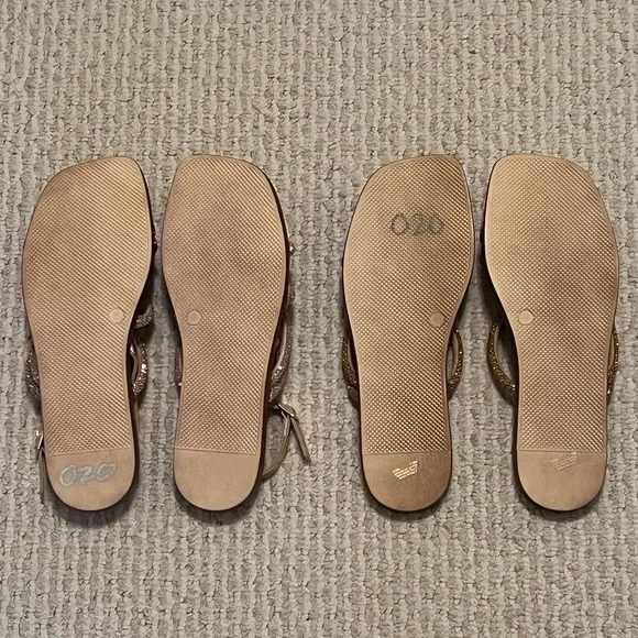 Women's Sandals Collection- Black, Brown, White Sizes 7-7.5 - Picture 5 of 8